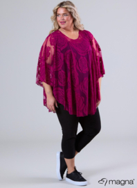 Poncho WINGS chiffon print Burnout Roses (M-0004-CHPR-BR) 056-Dr.Fuchisa