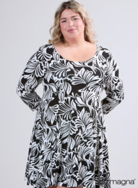 Tuniek (C-6031-VP) U18001-Flower Black-White