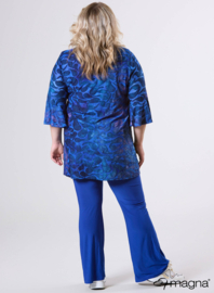 Flared Sleeves Relaxed Tunic (C-2503-MSH) T87060-Drop Shapes Royal Blue