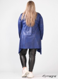 Leather Look Bolero lange mouw (A-74) 060-Royal Blue