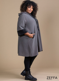 Oversized Long Hoody-Tunic (ZF-SW-1001) 061-Taupe