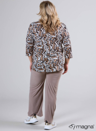 Comfy Button Flap Tunic (C-2504-PRINT) U97014-Tribal Geo Sand