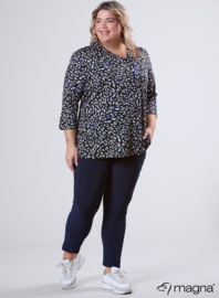Comfy Button Flap Tunic (C-2504-PRINT) U27060-Drops Blue