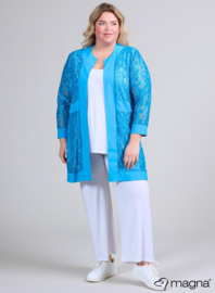 Open Lace Cardigan (N-2501) 011-Turquoise