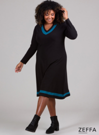 V-Element Dress (ZF-DR-1008-SOL) 048-Petrol