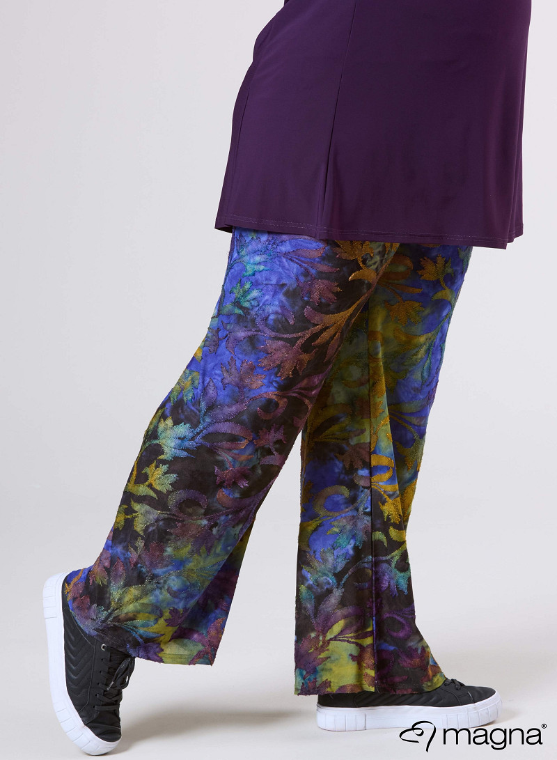 Broek Basic (D-03-MSH) U51059-Fall Leaves Purple
