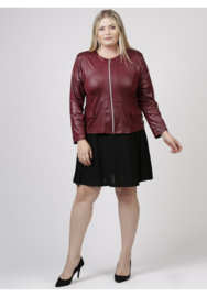 Kort Leather Look jasje (K-31-LL) 032-Bordeaux