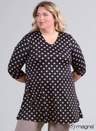 Lange basic shirt (B-6004-PR) 411061-Medium Polka Taupe