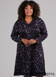 V-Element Dress (ZF-DR-1008-HVP) U72059-Brush Marks Purple