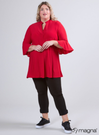 Flared Sleeves Relaxed Tunic (C-2503) 015-Rood