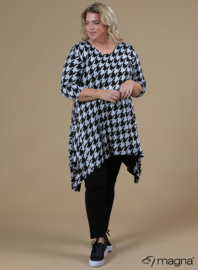 Tuniek Punten 3Q-mouw(C-0001-HVP) - W11010-Big Pdp Grey