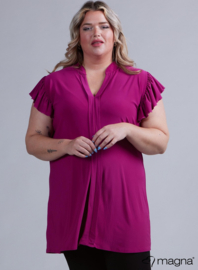 Sleeveless Frill Tunic (C-2305) 056-Magenta