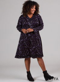 V-Element Dress (ZF-DR-1008-HVP) U72059-Brush Marks Purple