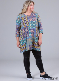 Relaxed V-Strap tunic (C-2320-VP) U79021-Aztec Aqua-Purple