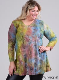 Lange basic shirt (B-6004-MSH) U56008-Tie Dye Lime