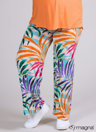 Broek Basic (D-03-PR) T90019-Summer Jungle Orange-Purple