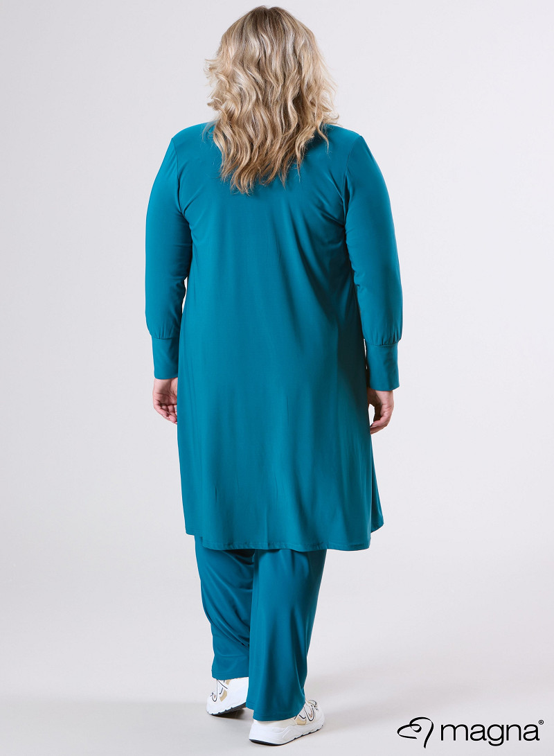 Open Front Loose Cardigan (N-2201) 048-Petrol