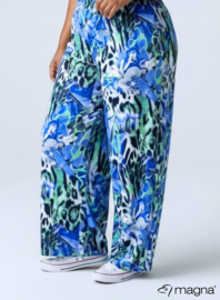 Broek Basic (D-03-PRINT) T28071-Animal Flower Blue