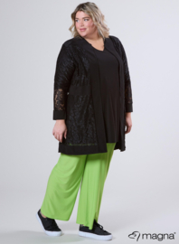 Open Lace Cardigan (N-2501) 001-Zwart
