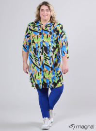 A-Line Long Pocket Tunic (C-2217-PR) T38060-Fluo Splash Blue