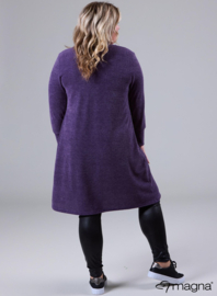 Open Front Loose Cardigan (N-2201-KNT) 024-Grape Purple