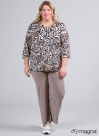 Comfy Button Flap Tunic (C-2504-PRINT) U97014-Tribal Geo Sand