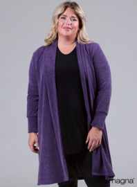 Open Front Loose Cardigan (N-2201-KNT) 024-Grape Purple