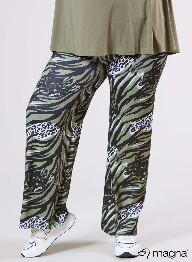 Broek Basic (D-03-PR) T71080-Animal Waves Green
