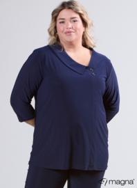 Comfy Button Flap Tunic (C-2504) 017-Marine