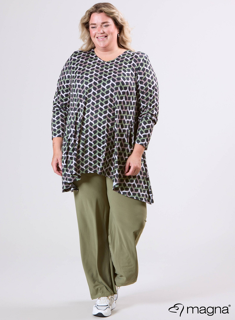 Tuniek Isabel (C-4051-PRINT) T72080-Woven Sage Green-Sand