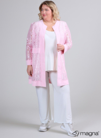 Open Lace Cardigan (N-2501) 005-Baby Pink
