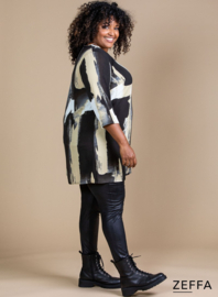 Simple Tunic  (ZF-TU-1005-BCHP) Z38064-Canvas Blocking Brown