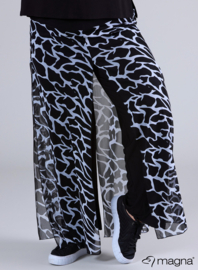 Broek Basic met chiffon laag(D-4003-PR) 139001-Animal BW