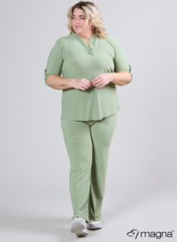 Roll Sleeve Top (B-9001) 022-L.Khaki