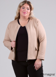 Kort Leather Look jasje (K-31-JQP) U78014-Blocks Sand