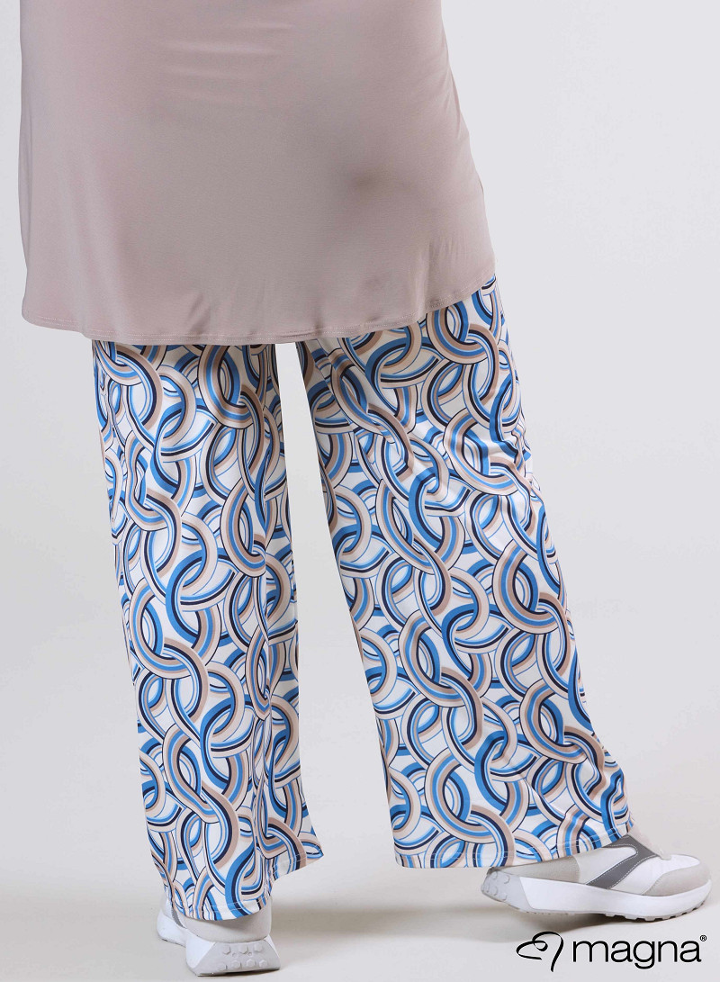 Broek Basic (D-03-PR) T74071-Rings Blue-Sand