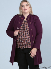 Blazer knopen (N-8005) 026-Aubergine
