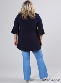 Flared Sleeves Relaxed Tunic (C-2503) 017-Navy