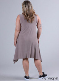 A-Shaped Sleeveless Split Dress (C-2323) 014-Sand