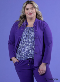 Short Button Sailor Jacket (K-2302) 021-Purple