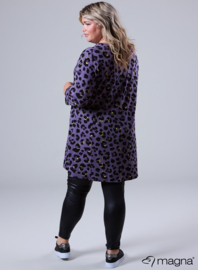 Relaxed V-Strap tunic (C-2320-VP) U86024 Cheetah Purple-Lime