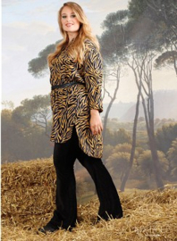 Buttoned Tunic (ME-TU-1005) Z26065-Zebra Dark Oker