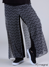 Broek Basic met chiffon laag(D-4003-PR) 196001-Zig Zag small