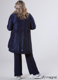 Open Lace Cardigan (N-2501) 017-Marine