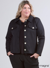 Jaquard Button Jacket (K-2402-JQP) U78001-Blocks Black