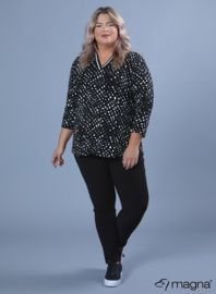 Shirt V-Tape Lange Mouw (B-2315-VIS) W13001-Faded Squares BW