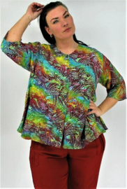 Blouse Dallas (113-4940) BlueLimeBord Lines