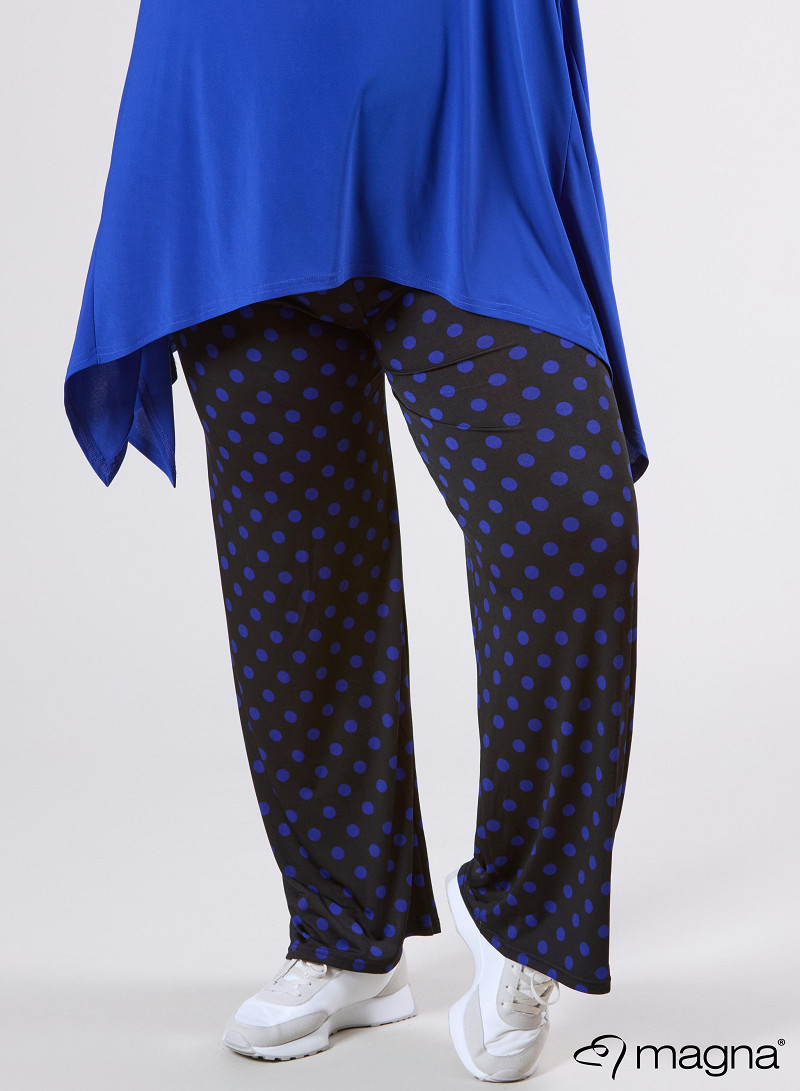 Broek Basic (D-03-PR) 411060-Medium Polka Royal Blue