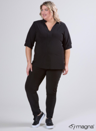 Puff Sleeve Shirt (B-2502) 001-Zwart
