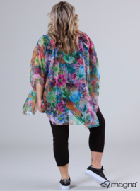 Poncho WINGS chiffon print (M-0004-CHP) U99006-Tropical Garden